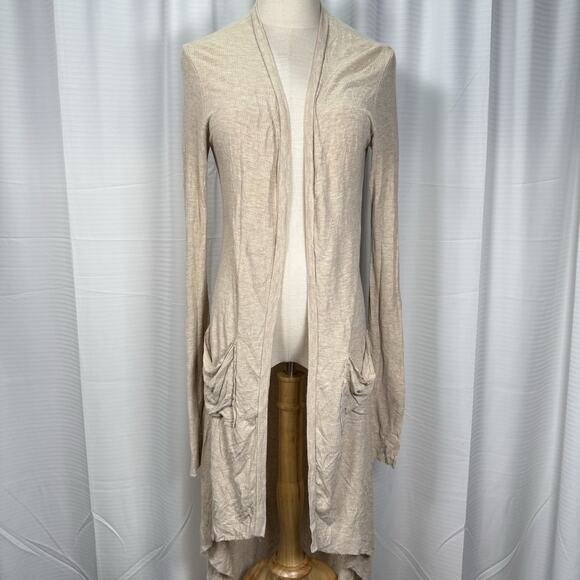 Joah Brown Soleil Open Front Cardigan Women's One Size Beige Comfort Soft Layers - Picture 2 of 12